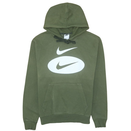 Nike Men's Green Pullover Hoodie Small Logo Fleece Sportswear