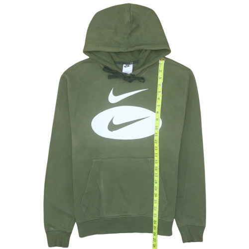 Nike Men's Green Pullover Hoodie Small Logo Fleece Sportswear