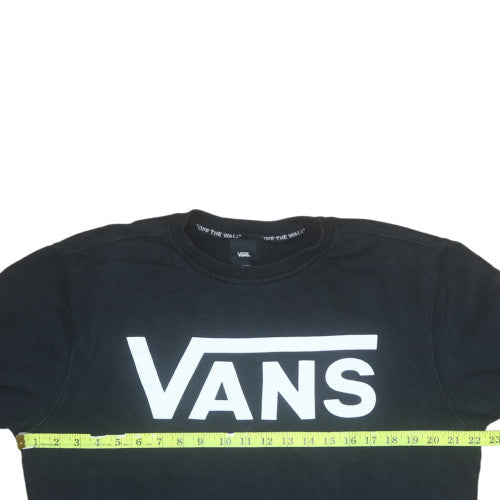 Vans Men's Black Logo Crew Neck Sweatshirt Size M