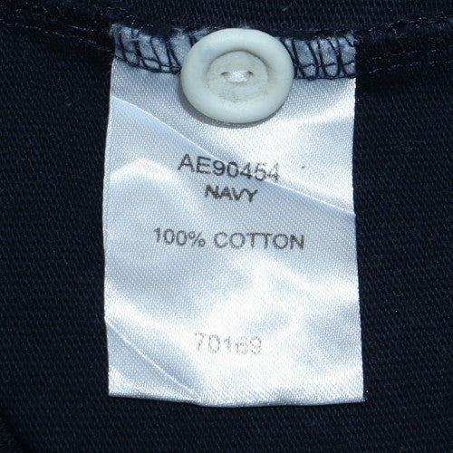 Cotton Traders Mens Blue Long Sleeve Rugby Polo Shirt Size M