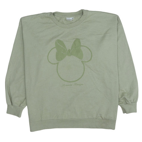 Disney Minnie Mouse Womens Green XXL Pullover Sweatshirt
