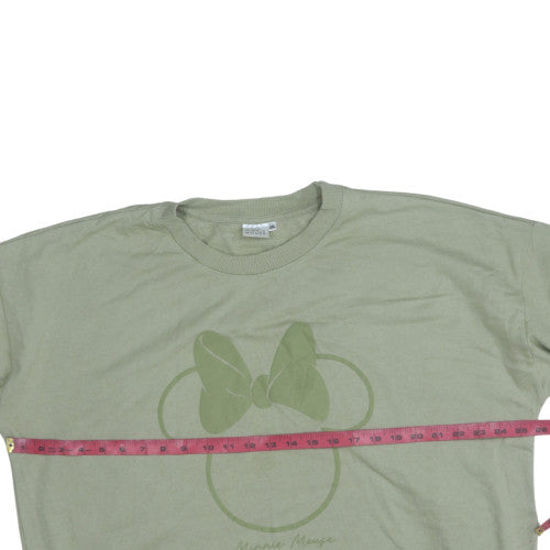 Disney Minnie Mouse Womens Green XXL Pullover Sweatshirt