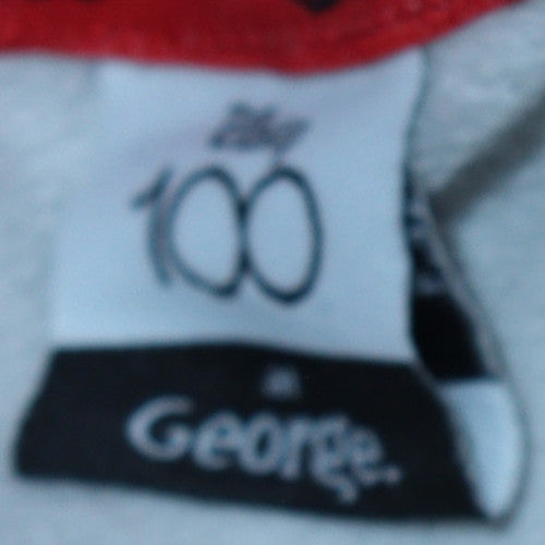 Disney 100 George Womens White Mickey Mouse Hoodie XL Pullover Fleece