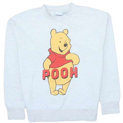 Disney Womens Grey Winnie the Pooh Pullover Sweatshirt 2XS