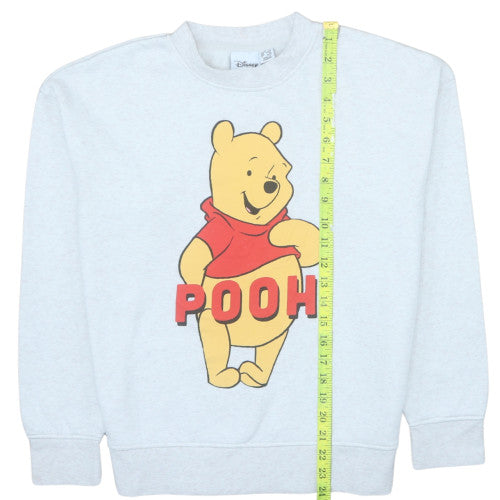 Disney Womens Grey Winnie the Pooh Pullover Sweatshirt 2XS