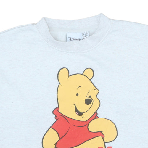 Disney Womens Grey Winnie the Pooh Pullover Sweatshirt 2XS