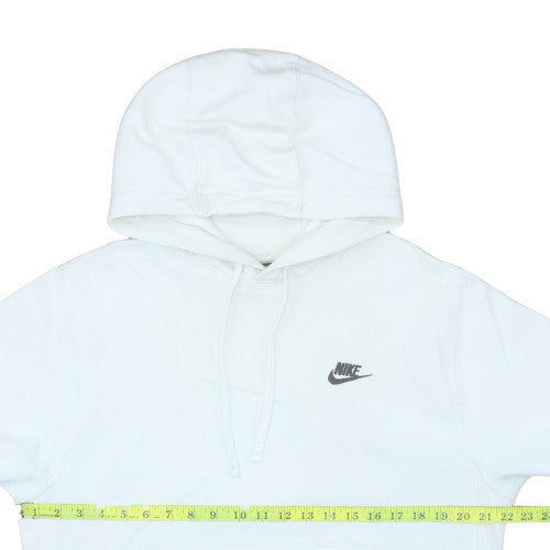 Nike Mens White Pullover Hoodie Small Regular Fit Fleece