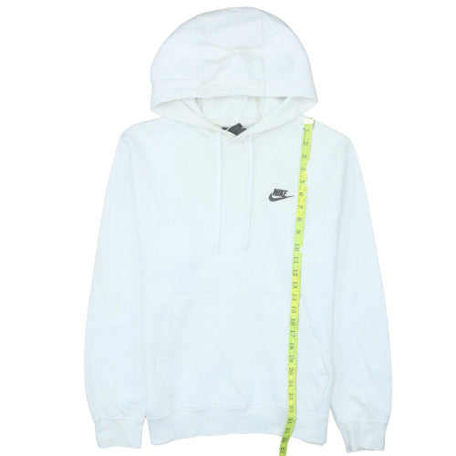 Nike Mens White Pullover Hoodie Small Regular Fit Fleece