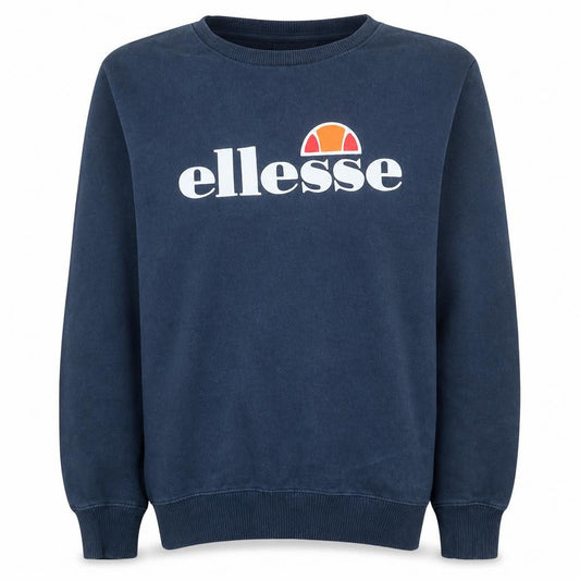 Front view of Ellesse Women's Navy Blue Crew Neck Pullover Sweatshirt UK 10