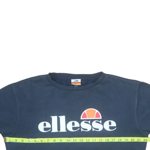 Ellesse Women's Navy Blue Crew Neck Pullover Sweatshirt UK 10