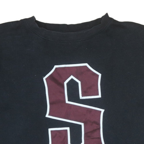 Stüssy Womens Black XL Pullover Sweatshirt with S Logo