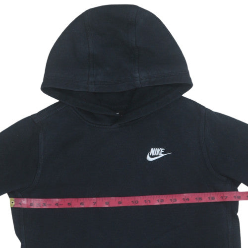 Nike Boys Black Pullover Hoodie L 14 Years Fleece Logo Sweatshirt