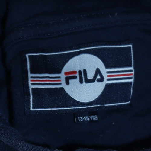 FILA Boys Multicoloured Pullover Hoodie 13-15 Years Colourblock Logo Sweatshirt