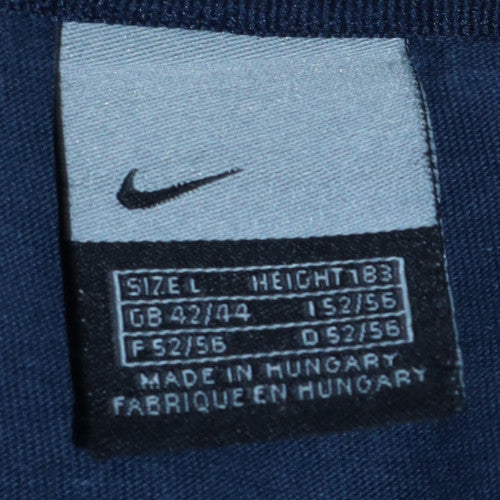 Nike Men's Navy Blue V-Neck Short Sleeve Cotton T-Shirt Size L
