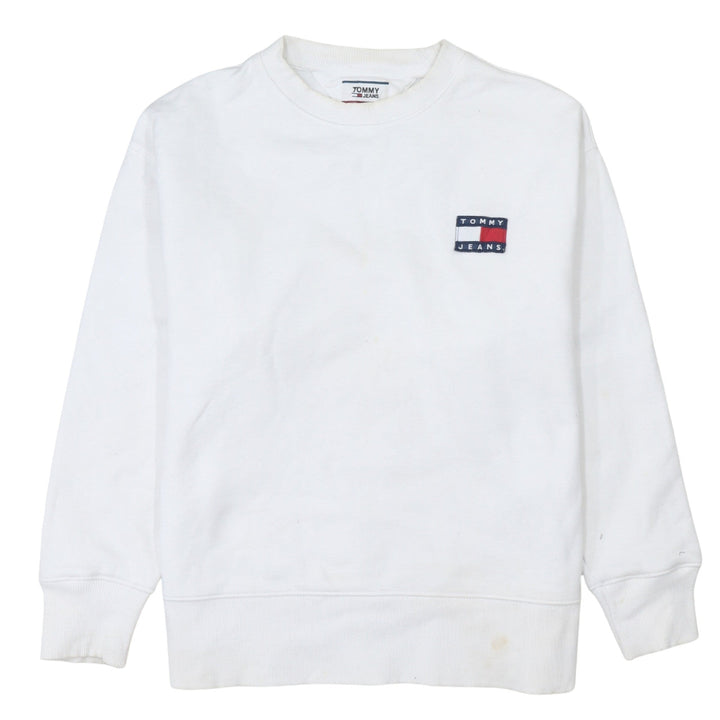 Tommy Jeans Men's White M Crew Neck Pullover Sweatshirt