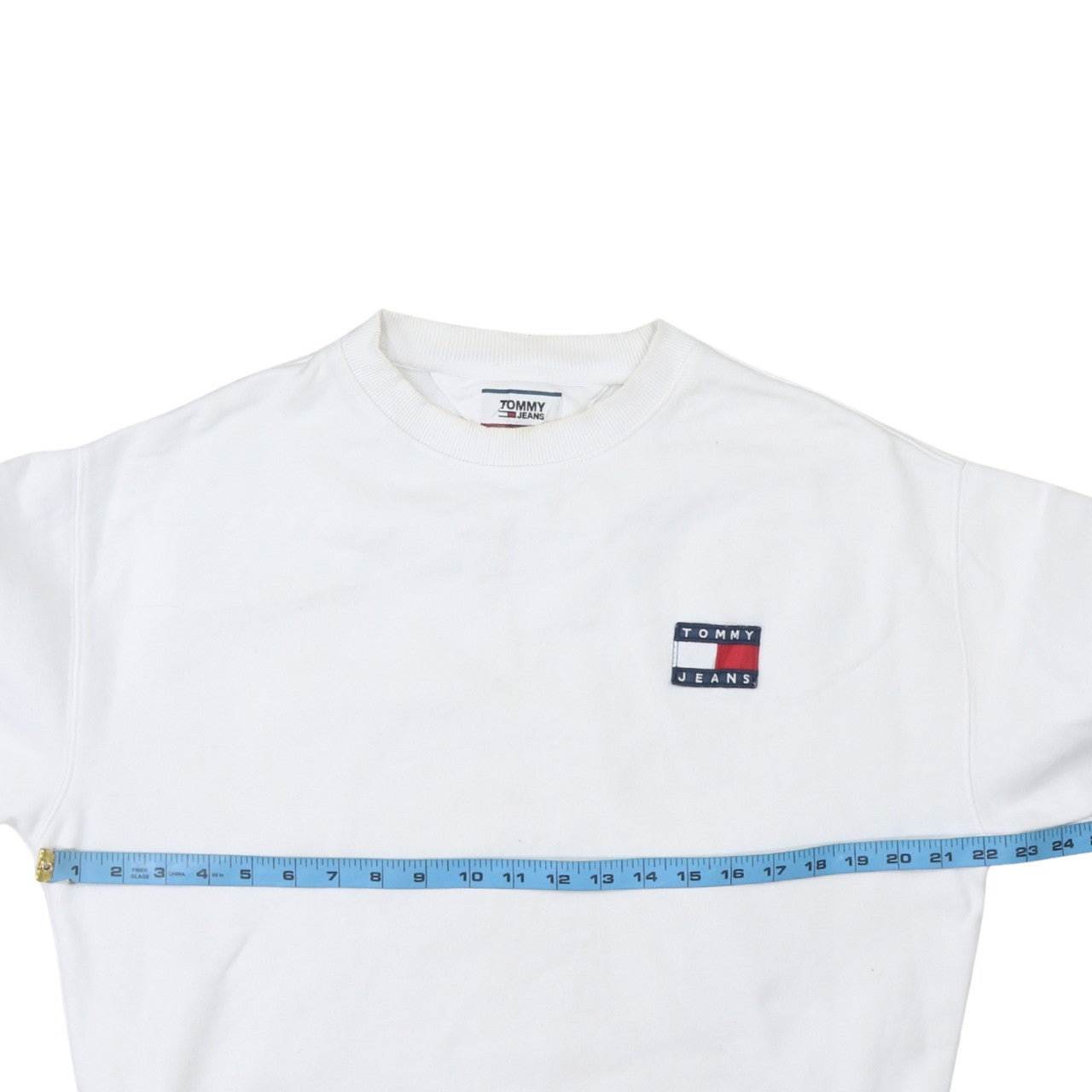 Tommy Jeans Men's White M Crew Neck Pullover Sweatshirt