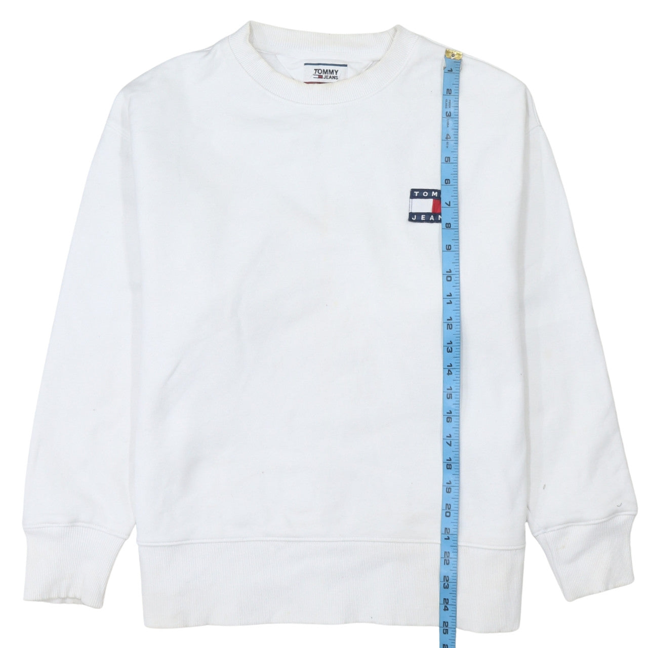 Tommy Jeans Men's White M Crew Neck Pullover Sweatshirt