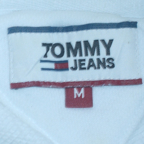 Tommy Jeans Men's White M Crew Neck Pullover Sweatshirt