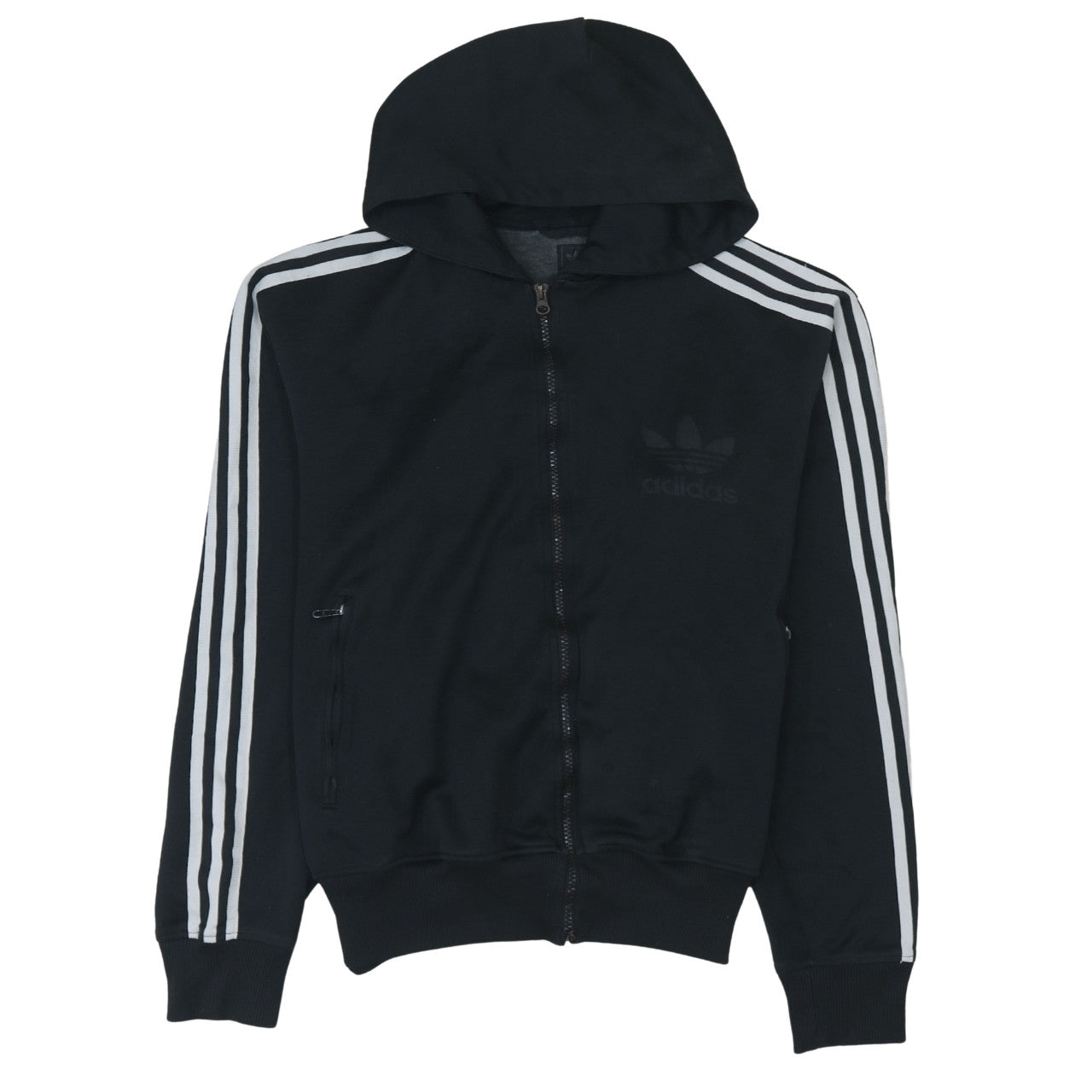 Adidas Men's Black Full Zip Hoodie L Sportswear Sweatshirt