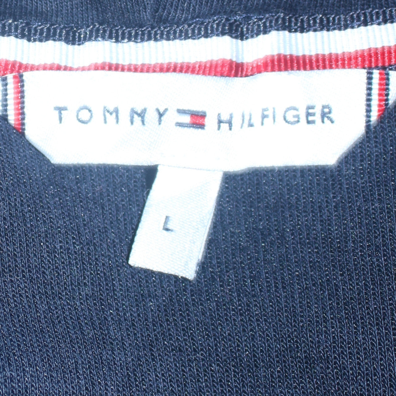 Tommy Hilfiger Men's Blue Full Zip Hoodie Size L Classic Logo