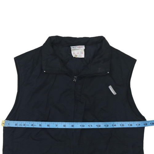 Reebok Women's Black Size 10 Sleeveless Zip Waistcoat Bodywarmer