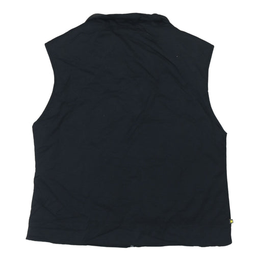 Reebok Women's Black Size 10 Sleeveless Zip Waistcoat Bodywarmer