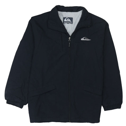 Quiksilver Men's Black Full Zip Lined Mid-Length Jacket Size L