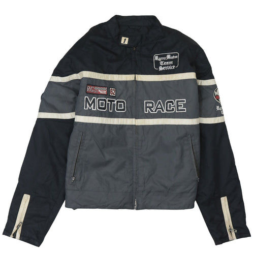 RG 512 Women's Grey Motorcycle Jacket Size 14 Racing Style