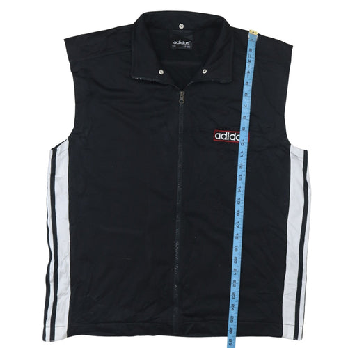 Adidas Men's Black Sleeveless Track Jacket Size 40 Regular Fit