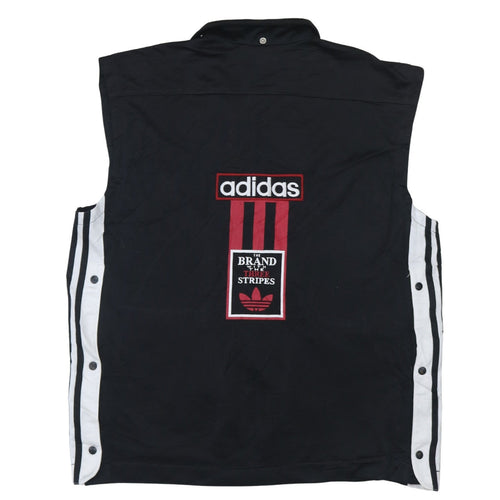 Adidas Men's Black Sleeveless Track Jacket Size 40 Regular Fit