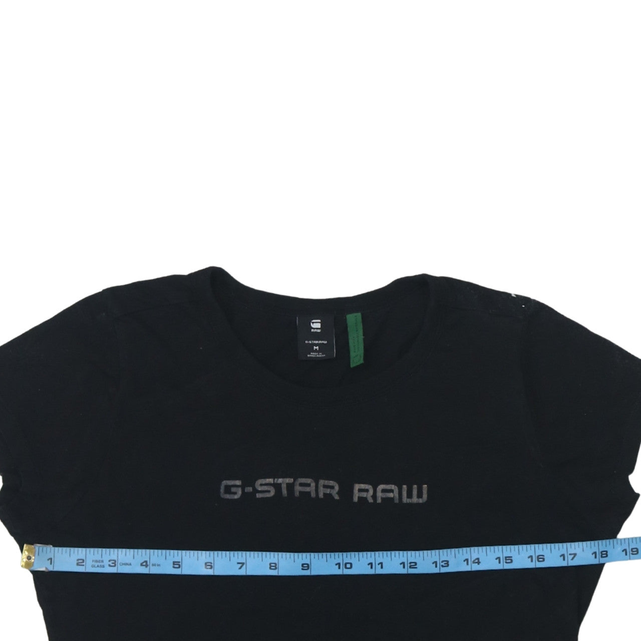 G-Star Raw Women's Black Cotton Crew Neck T-Shirt Size M