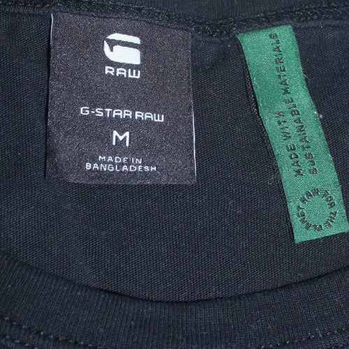 G-Star Raw Women's Black Cotton Crew Neck T-Shirt Size M