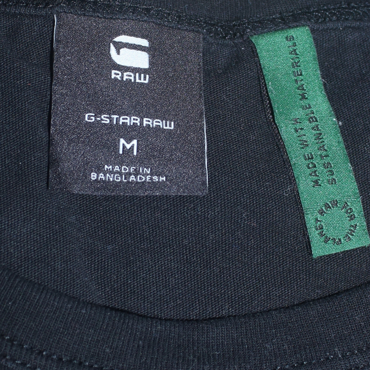 G-Star Raw Women's Black Cotton Crew Neck T-Shirt Size M