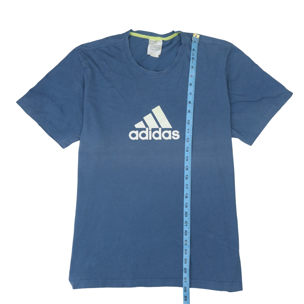 Adidas Men's Blue Crew Neck Short Sleeve Cotton Sports T-Shirt M