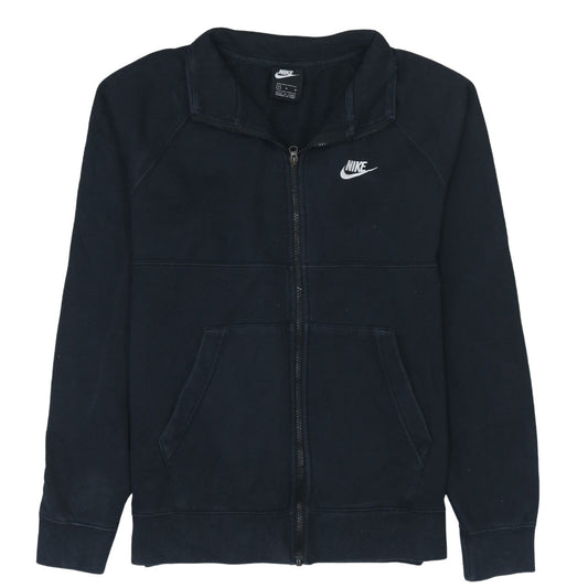 Nike Men's Black Medium Full Zip Track Jacket Cotton Blend
