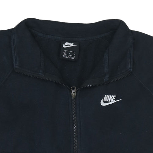 Nike Men's Black Medium Full Zip Track Jacket Cotton Blend