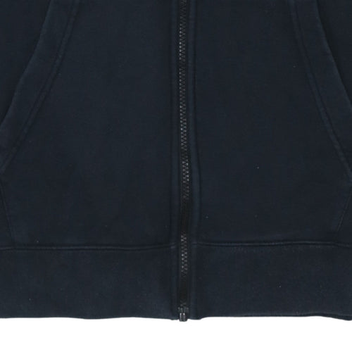 Nike Men's Black Medium Full Zip Track Jacket Cotton Blend
