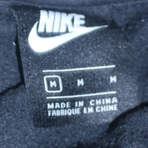 Nike Men's Black Crew Neck Sweatshirt M Regular Fit Fleece Pullover