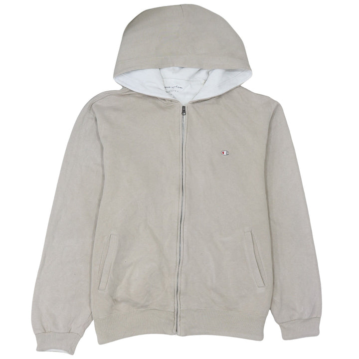 Champion Men's Beige Full Zip Hoodie Size M Regular Fit