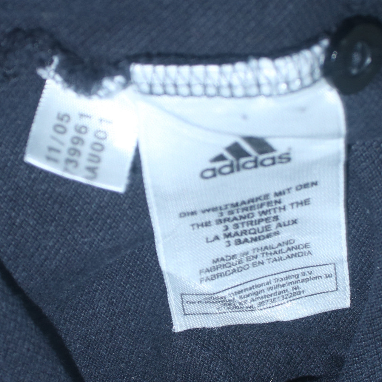 Adidas Men's Blue Striped Polo Shirt Size M Regular Fit