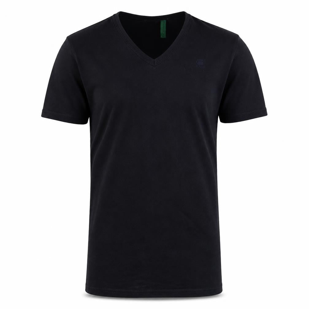 G-Star RAW Men's Black V-Neck Cotton T-Shirt Size M