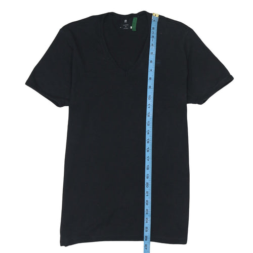 G-Star RAW Men's Black V-Neck Cotton T-Shirt Size M