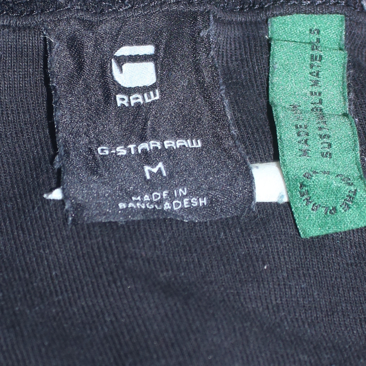 G-Star RAW Men's Black V-Neck Cotton T-Shirt Size M