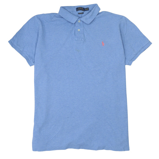 Ralph Lauren Men's Blue Slim Fit Cotton Polo Shirt 2XL