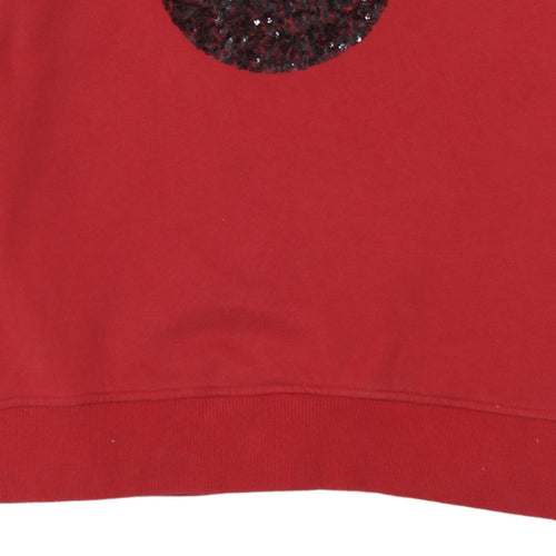 Next Disney Red Minnie Mouse Christmas Pullover Sweatshirt Women M