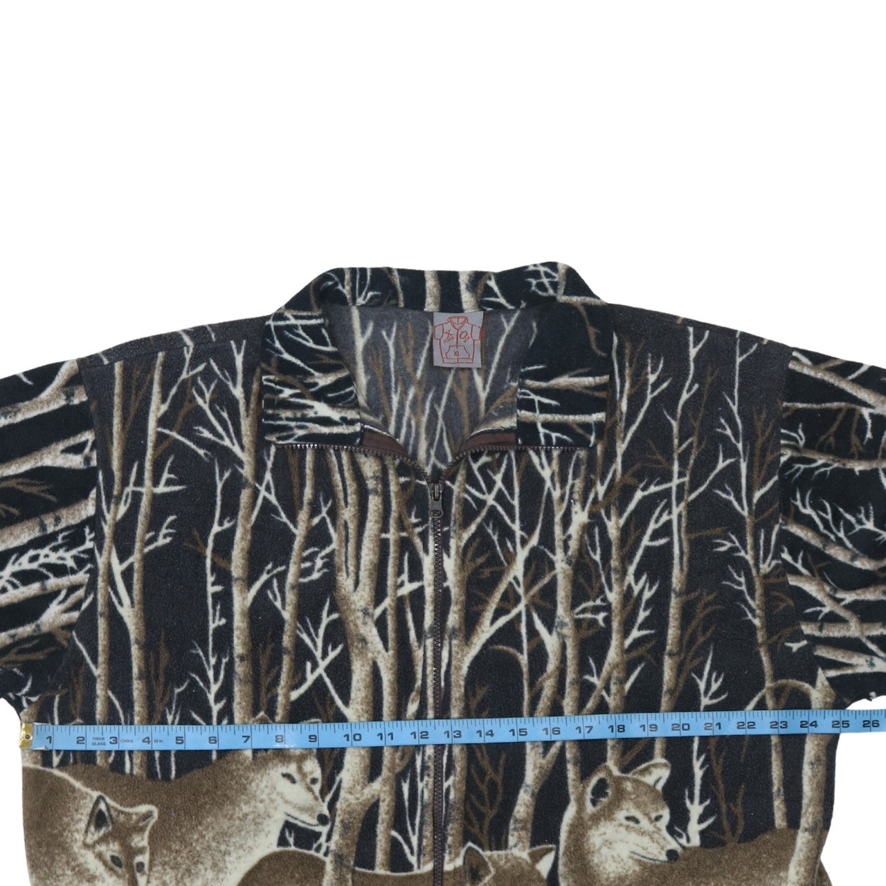 XO Jeans USA Women's Brown Animal Print Fleece Zip Jacket XL