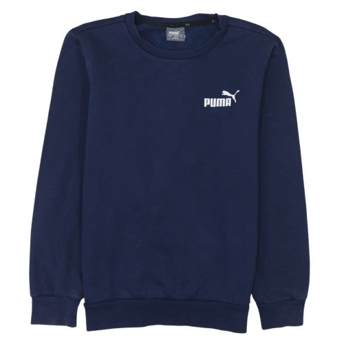 Puma Men's Blue Crew Neck Pullover Sweatshirt XS Regular Fit