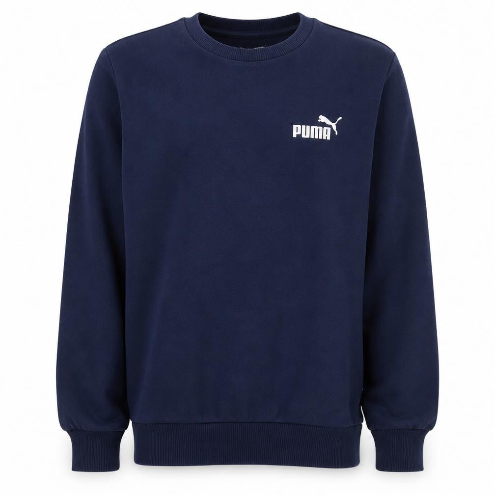 Front view of Puma Men's Blue Crew Neck Pullover Sweatshirt XS Regular Fit