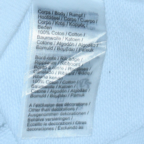 Lacoste Women White Cotton Crew Neck Pullover Sweatshirt Size 10