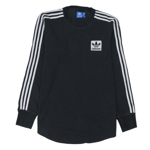 Adidas Men's Black Crew Neck Long Sleeve Pullover Sweatshirt M